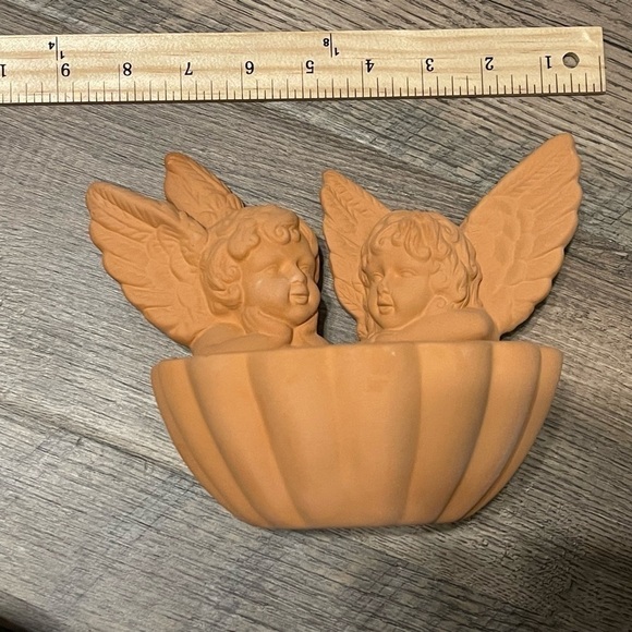 Partylite Terra Cotta Hanging Angel Wall Sconce NIB - Picture 2 of 9